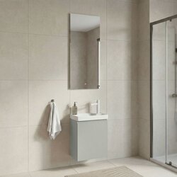 Hanah home Ferla 40 - 329 Matte Cashmere Bathroom Cabinet With Sink & Mirror Set (2 Pieces) Cene