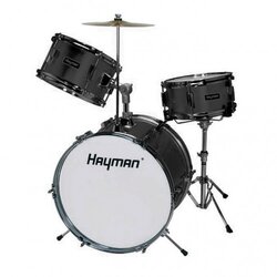 Hayman HM-33-BK - Junior Series 3-piece drum kit, black Cene