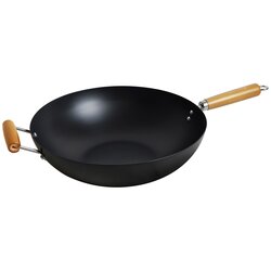 Grill King Asia nitrirani wok s dvije ručke i ravnim dnom, 36 cm Cene