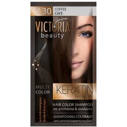 Victoria Beauty Keratin Therapy Color Shampoo coffee, 6 kom 40 ml Cene