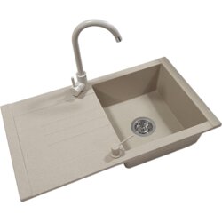  Set sudopera sa slavinom i sifonom Arona Bež + Beige Swan slavina + Bež ugradni dozer Cene