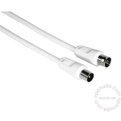 Antenski Hama antenski kabl 75db duplo izolovan (muško ženski) 1.5m beli Cene