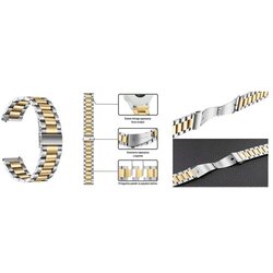 Chameleon Kovinski pašček 18 mm, Silver Gold, za pametno uro Cene