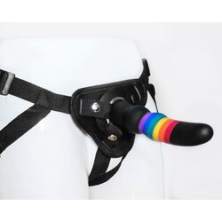 DREAMTOYS Colourful Love Strap On Solid Dildo Cene
