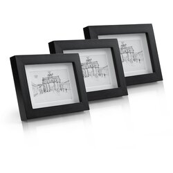Casa Chic brighton, okviri za slike, set od 3 okvira, staklo, 10 x 15 cm sa držačem, pravo drvo Cijene