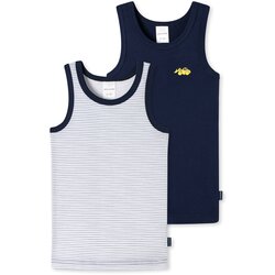 SCHIESSER Spodnja majica temno modra / rumena / bela Cene