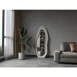 Hanah home Podno ogledalo Nero, 70 x 165 cm, Krem Cijene