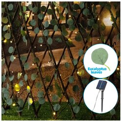 Aigostar LED solarna girlanda 148xLED/2x1,2m IP65 toplo belo eukaliptus Cene