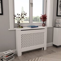 vidaXL pokrov za radijator bijeli 112 x 19 x 81,5 cm mdf Cijene