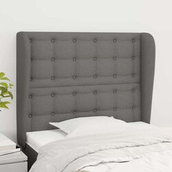  Uzglavlje s ušima tamnosivo 103x23x118/128 cm od tkanine Cijene