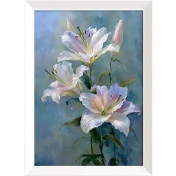 Styler Tiskana slika s okvirom 56x75 cm Lilies – Cene