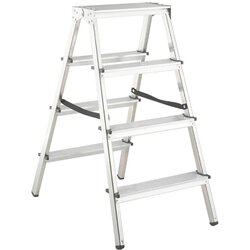 Alpos Dvostruke ljestve s gazištem (2 x 4 stepenice, Radna visina: 2,44 m, Aluminij) Cene