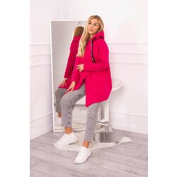 Kesi Insulated sweatshirt with fuchsia asymmetrical zipper Cene