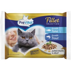 PREVITAL Vlažna hrana za mačke, Riba, 340 g Cene