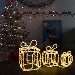 vidaXL Ukrasne božićne kutije za poklone sa 180 LED žarulja Cijene