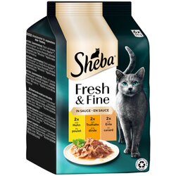 MULTI pakiranje Sheba Fresh & Fine 6 x 50 g - Piletina, puretina i pačetina u umaku Cene