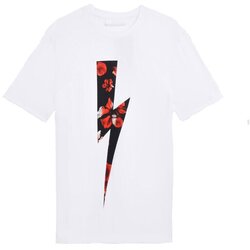 Neil Barrett Majice s kratkimi rokavi T-SHIRT BJT513A WHITE Bela Cene