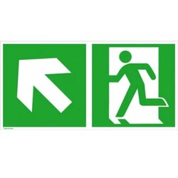 Signal rute za izbjegavanje aluminij Izlaz u slučaju nužde lijevo, pokazivač smjera lijevo prema gore SafetyMarking 15. Cene