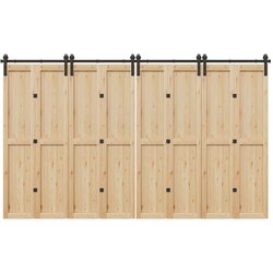  Komplet opreme za drsna vrata 366 cm jeklo črne barve, (22046543) Cene