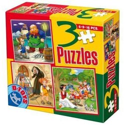 Dtoys Puzzle 3u1 Bajke 08 - 6/ 9/ 16 delova Cene