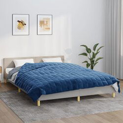vidaXL Teška deka plava 200x220 cm 13 kg od tkanine Cijene