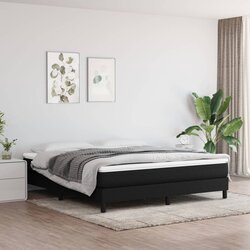 vidaXL okvir za krevet s oprugama crni 160x200 cm od tkanine Cijene