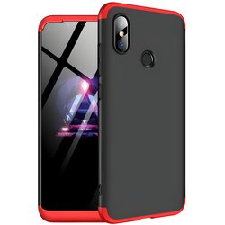 GKK Zaštitna futrola 360 - Prednji i stražnji poklopac cijelog mobitela za Xiaomi Mi 8 SE - Crna/Crvena Cene