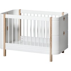 Oliver Furniture® dječji krevetić mini+ basic cot 5v1 60x120 white/oak Cene