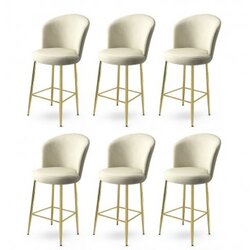 Hanah home set 6 barskih stolica fora cream gold Cene