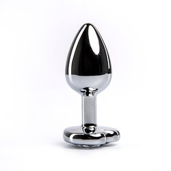 Fantasy toys anal butt plug metal srce silver s + poklon kesica Cene