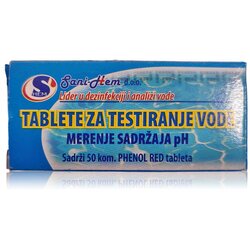 Sani Hem PHENOL RED tablete za merenje sadržaja pH u vodi 50/1 Cene