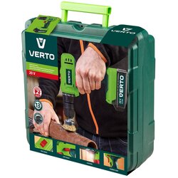 Verto 50G293 akumulatorska bušilica-odvijač 20 V s 2 baterijama, svetilko in torbo Cene