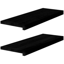 vidaXL Okenske police 2 kosa temno rjava 70x25x2 cm trdna hrastovina Cene