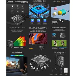 X Wave tv box 510 smart tv 8k/android 12/4gb/64gb/quadcore/lcd displej/hdmi/rj45/wifi/bt/2xusb/sd ( tv box 510 ) Cene