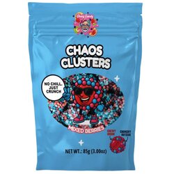Chaos Candy Chaos Clusters, bombone sa slatkim punjenjem, miks bobičastog voća, 85g Cene