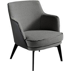 Angel Cerdá Oblazinjen fotelj iz tkanine v barvi houndstooth, (20571396) Cene
