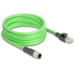 Delock M12 Cable D-coded 4 pin male to RJ45 male PUR (TPU) 5 m Cene