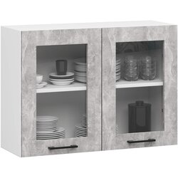 AKORD oliwia kabinet za prikaz W80 H580 belo / beton, (21713702) Cene