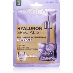 L´Oréal Paris Hyaluron Specialist Replumping Moisturizing maska ​​za obraz proti gubam 1 ks za ženske Cene
