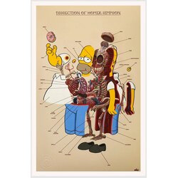 Nychos Dissection of Homer Simpson - Anatomy Art Pr multicolor Cene