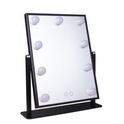  Ogledalo kozmetičko Smile LED Hollywood stolno 23 x 30 cm – Crno Cene