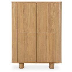 MOME Omarica v hrastovem dekorju v naravni barvi 100x133x40 cm Padoc – Cene