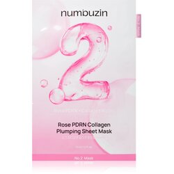 numbuzin No. 2 Rose PDRN Collagen Plumping Sheet Mask hidratantna sheet maska za sjaj lica 5 kom Cene