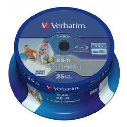Verbatim bd-r 6x 25GB full surface white printable, 25 kom Cene