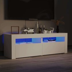 TV ormarić s LED svjetlima bijeli 120 x 35 x 40 cm Cijene