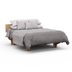 Blumfeldt NordicAura Queen okvir za zakonsko posteljo | 160 cm x 200 cm | robusten | brez orodja | evkaliptusov les | polica Cene