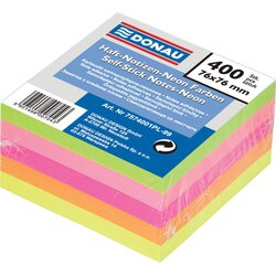 DONAU Samolepilni lističi v bloku (76 x 76 mm), neon, 400 lističev Cene