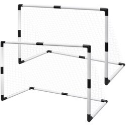 vidaXL Otroški Mini Gol za Nogomet z Mrežo 2 kosa 91,5 x 48 x 61 cm, (20608771) Cene