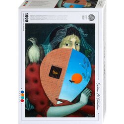 Serbian Art collection puzzle milena p. barili - autoportret sa štitom i orlom - 1000 delova Cene