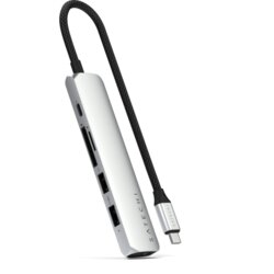 Satechi 6-in-1 USB-C Slim Multiport Adapter – Silver Cene